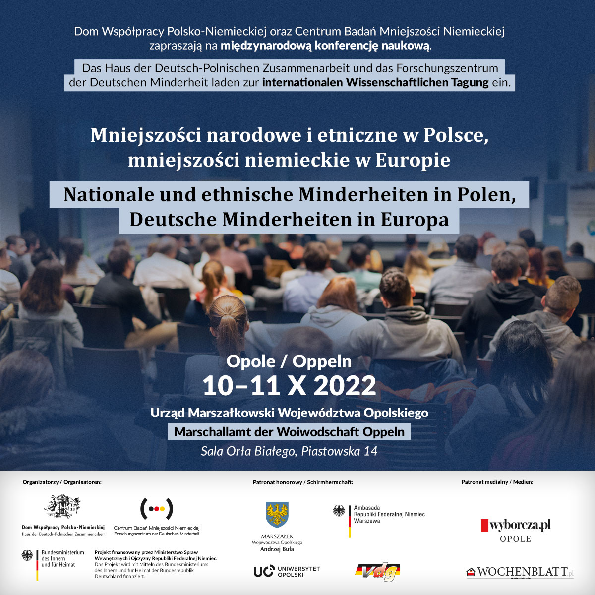 Konferencja naukowa pt. „Mniejszości narodowe i etniczne w Polsce, mniejszości niemieckie w Europie”