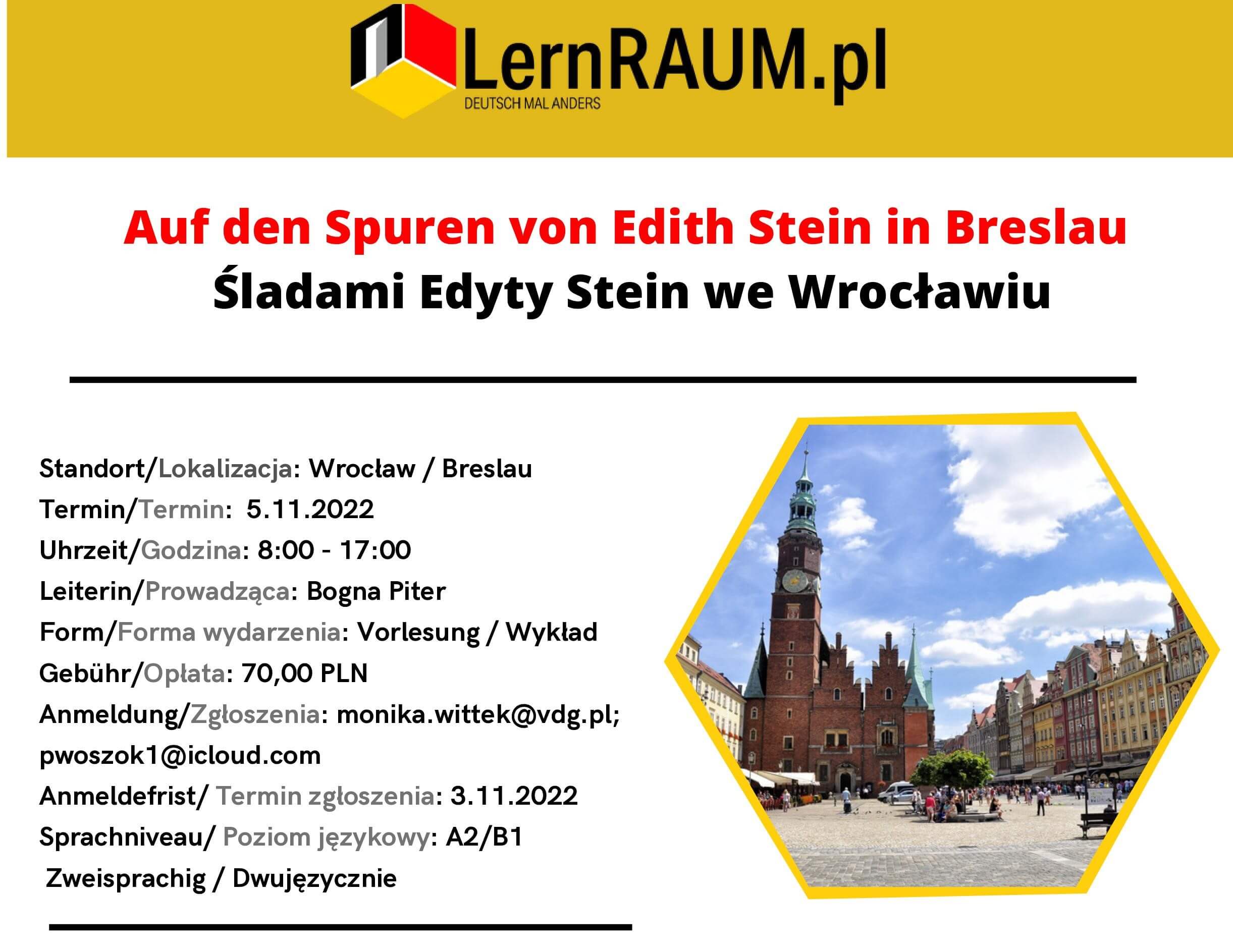 Śladami Edyty Stein we Wrocławiu