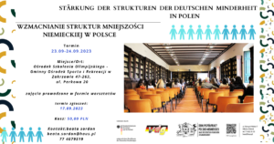 Zaproszenie na&nbsp;szkolenie struktur Mniejszości Niemieckiej