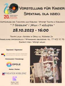 Zaproszenie na&nbsp;występ Teatru z&nbsp;Koblencji pt.&nbsp;„Wilk i&nbsp;7 koźlątek“
