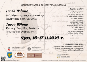 Konferencja międzynarodowa „Jacob Böhme: Oddziaływanie, recepcja, konteksty. Nowożytność i&nbsp;ponowożytność”