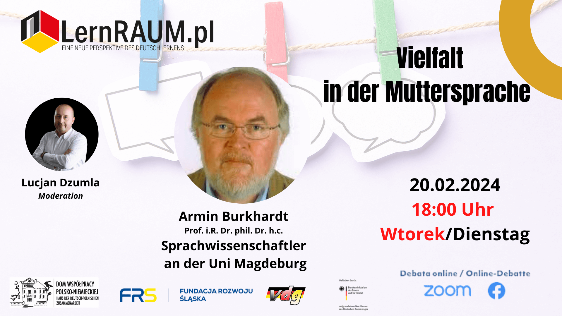 Online-Treffen mit Prof. Armin Burkhardt aus der Universität Magdeburg