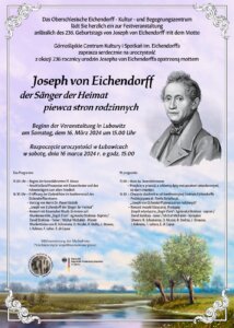 Zaproszenie na&nbsp;uroczystość z&nbsp;okazji 236 rocznicy urodzin Josepha von Eichendorffa