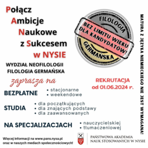 Zapraszamy na&nbsp;studia germanistyczne w&nbsp;Nysie!  