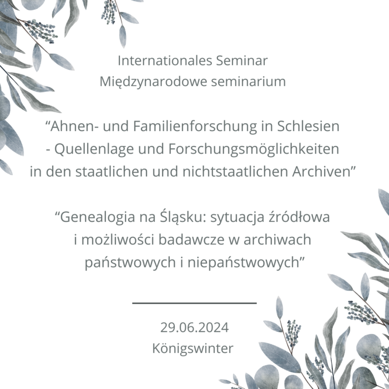 Zaproszenie na międzynarodowe seminarium w Königswinter
