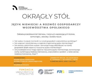 Debata pt.&nbsp;„Język niemiecki a&nbsp;rozwój gospodarczy Województwa Opolskiego”