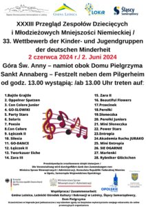 Zapraszamy na&nbsp;XXXIII Przegląd Zespołów Dziecięcych i&nbsp;Młodzieżowych Mniejszości Niemieckiej