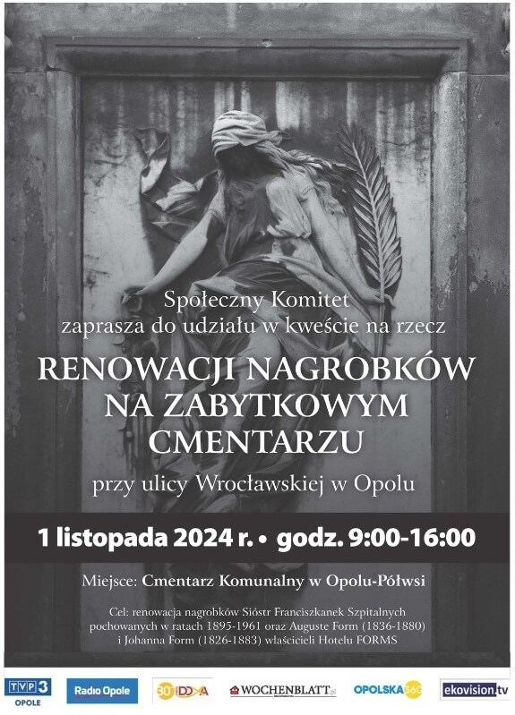 Spendeaktion für die Renovierung von historischen Gräbern auf dem Friedhof an der Breslauer Straße in Oppeln