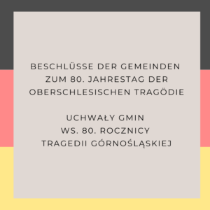 Uchwały gmin w sprawie 80. rocznicy Tragedii Górnośląskiej