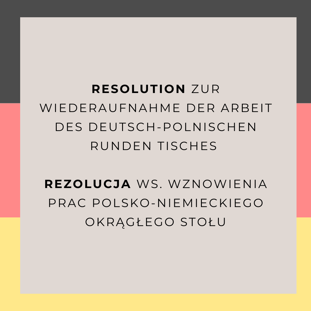 35. rocznica podpisana Polsko-Niemieckiego Traktatu o dobrym sąsiedztwie i przyjaznej współpracy – rezolucja ws. wznowienia prac Polsko-Niemieckiego Okrągłego Stołu