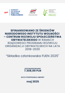 Składka członkowska FUEN 2025