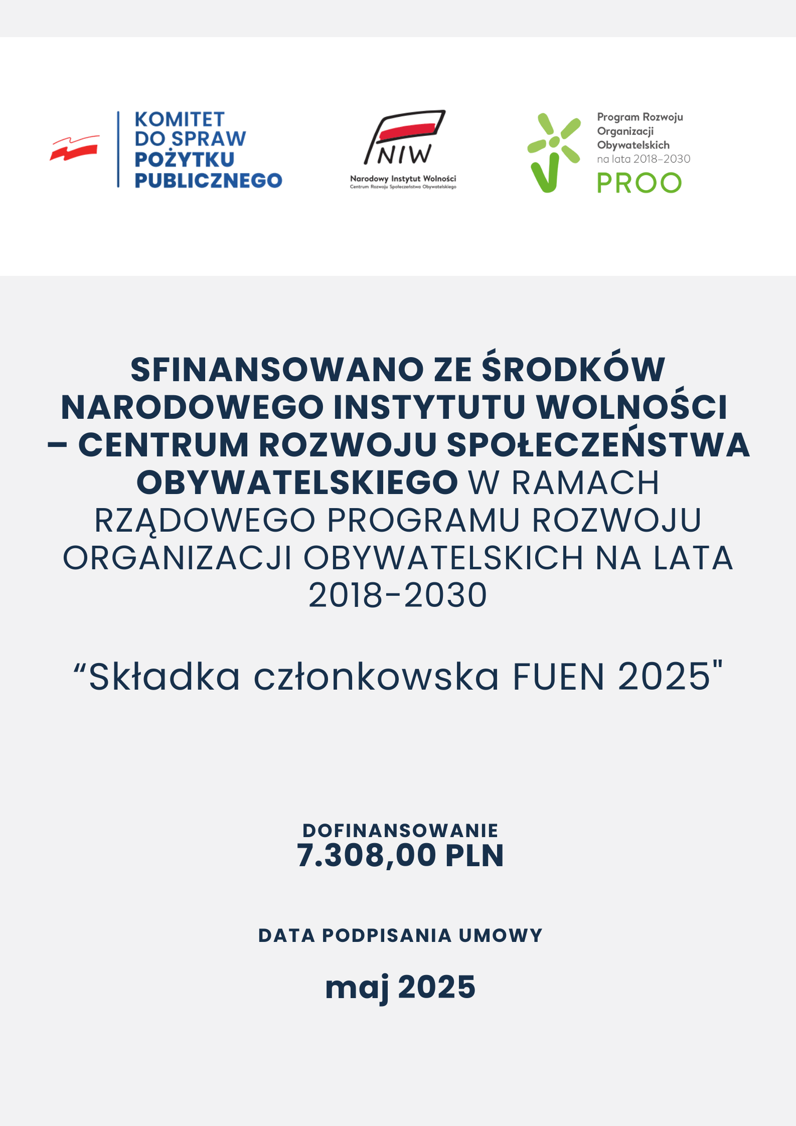 FUEN-Mitgliedsbeitrag 2025