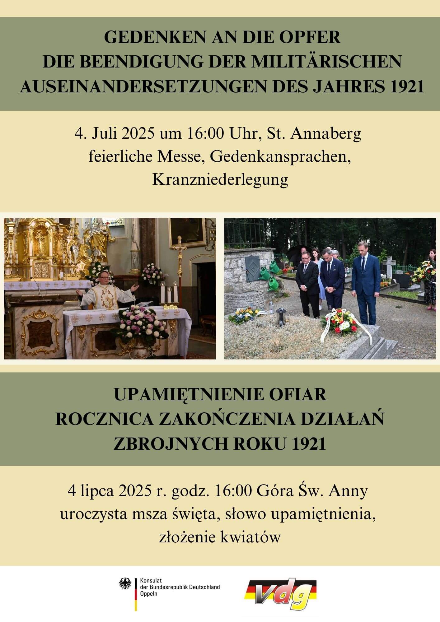 Messe am 4.07 Plakat