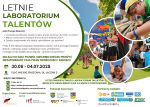 Letnie Laboratorium Talentów – odkrywaj i rozwijaj swoje talenty!