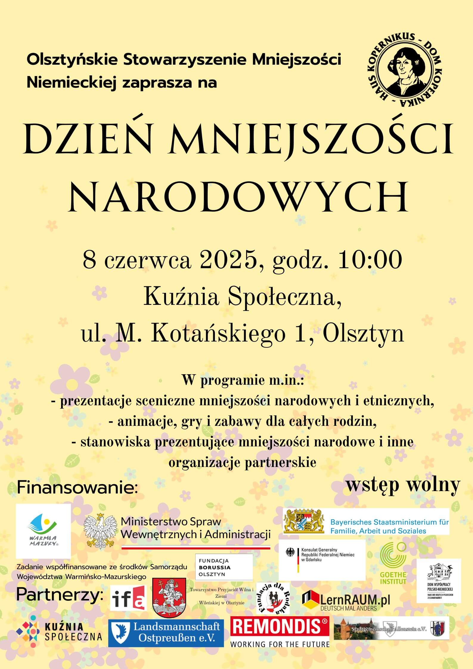 Zapraszamy na Dzień Mniejszości Narodowych w Olsztynie