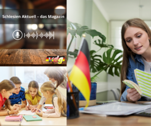 W&nbsp;podcaście „Schlesien Aktuell – das Magazin” o&nbsp;języku niemieckim jako języku mniejszości